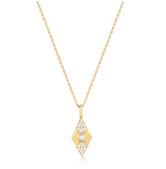  Modern Muse - Ketten mit Anhänger - Silber / 14kt GP - Perle - 50cm